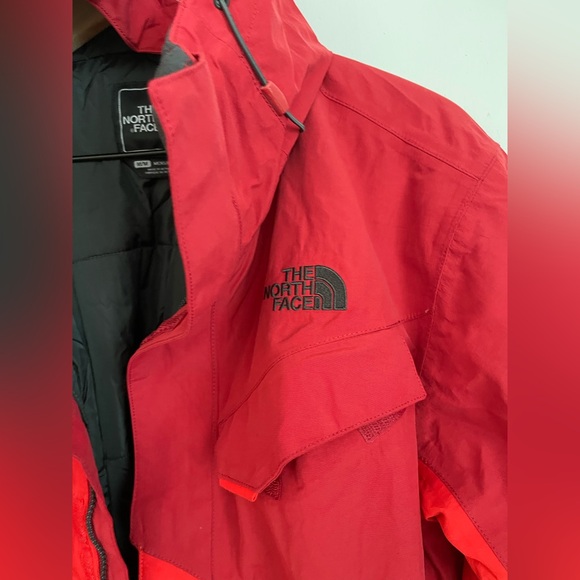Rare North Face Two-Tone Red Jacket size large with detachable inner shell black - Picture 5 of 13